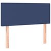 vidaXL Cama box spring con colch&oacute;n y LED tela azul 90x190 cm