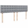 vidaXL Cama box spring con colch&oacute;n tela gris claro 180x200 cm