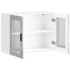 vidaXL Armario de pared para cocina puerta cristal Porto gris hormig&oacute;n