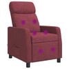 vidaXL Silla de masajes reclinable Rojo vino Tela