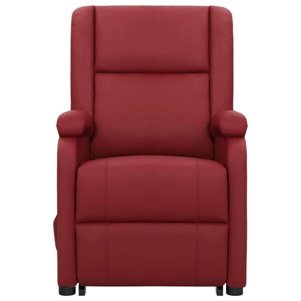 vidaXL Sill&oacute;n elevable cuero sint&eacute;tico rojo tinto