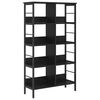 vidaXL Estante de libros Roble Negro 82 x 32 x 144,5 cm