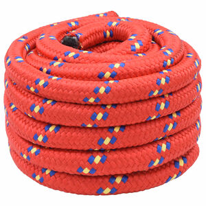 vidaXL Cuerda multiusos 30 mm 5 m Rojo PP 5400 kg Carga m&aacute;x.