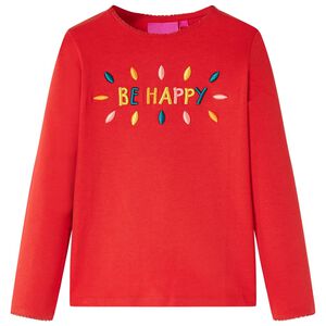 Camiseta infantil de manga larga rojo 116