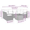 vidaXL Conjunto de sof&aacute; de jard&iacute;n 7 pcs beige y gris claro