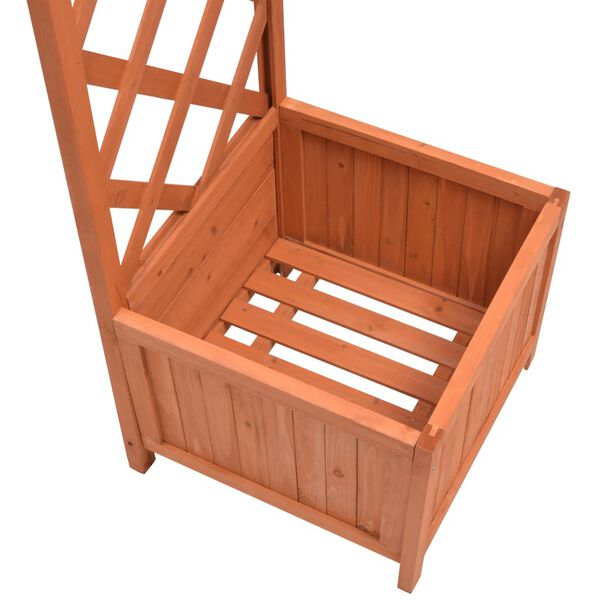 vidaXL Arco de flores enrejado con jardineras 180x40x205 cm