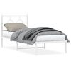 vidaXL Estructura cama sin colch&oacute;n con cabecero metal blanco 75x190 cm