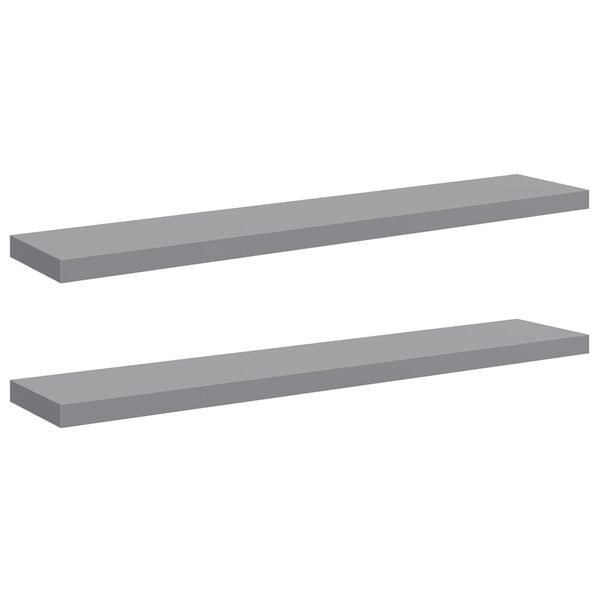 vidaXL Estantes flotantes de pared 2 uds MDF gris 120x23,5x3,8 cm