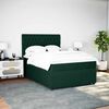 vidaXL Cama box spring con colch&oacute;n terciopelo verde oscuro 160x200 cm