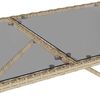 vidaXL Set comedor de jard&iacute;n 3 pzas con cojines rat&aacute;n sint&eacute;tico beige