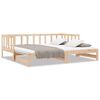 vidaXL Sof&aacute; cama extra&iacute;ble madera maciza de pino 2x(80x200) cm