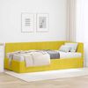 vidaXL Estructura de cama en esquina Amarillo 100 x 200 cm Terciopelo