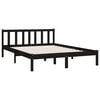 vidaXL Estructura de cama sin colchón madera maciza negro 120x200 cm