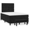 vidaXL Cama box spring con colch&oacute;n terciopelo negro 120x190 cm