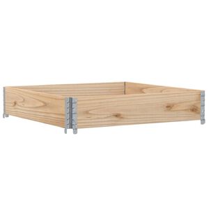 vidaXL Jardinera de madera maciza de pino 100x100 cm