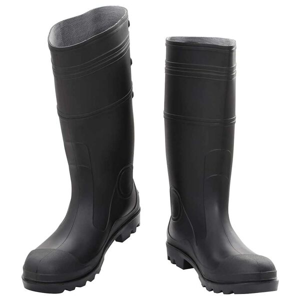 vidaXL Botas de agua negro n&uacute;mero 45 PVC