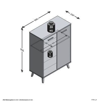 FMD Mueble zapatero 5 compartimentos roble artesanal 68,5x33x93,5 cm