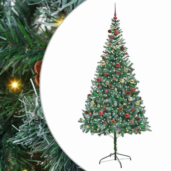 vidaXL &Aacute;rbol de Navidad artificial Verde 210 cm PVC y acero