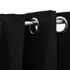 vidaXL Cortinas opacas con ojales look de lino 2 pzas negro 140x245 cm