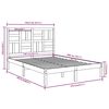 vidaXL Estructura de cama sin colch&oacute;n madera maciza blanco 140x200 cm