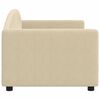 vidaXL Sofá cama sin colchón tela crema 80x200 cm