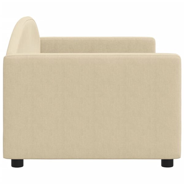 vidaXL Sofá cama sin colchón tela crema 80x200 cm
