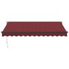 vidaXL Toldo retr&aacute;ctil autom&aacute;tico burdeos 350x250 cm