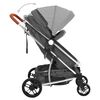 vidaXL Carrito de beb&eacute;s 2 en 1 de aluminio gris oscuro