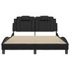 vidaXL Estructura de cama Viana con LED sin colchón negro 140x190 cm