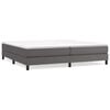 vidaXL Estructura de cama con somier cuero sint&eacute;tico gris 200x200 cm