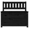 vidaXL Banco de madera maciza de pino negro 80x41x77 cm