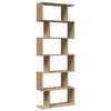 vidaXL Librer&iacute;a divisora 6 niveles madera roble artisan 70x24x193 cm