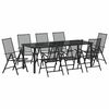 vidaXL Conjunto de Comedor de Jard&iacute;n 9 uds. Antracita