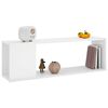 vidaXL Mueble para TV madera contrachapada blanco brillo 100x24x32 cm
