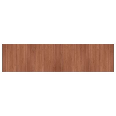 vidaXL Alfombra rectangular bambú marrón 100x400 cm