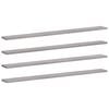 vidaXL Estantes pared 4 uds madera ingenier&iacute;a gris Sonoma 100x10x1,5cm