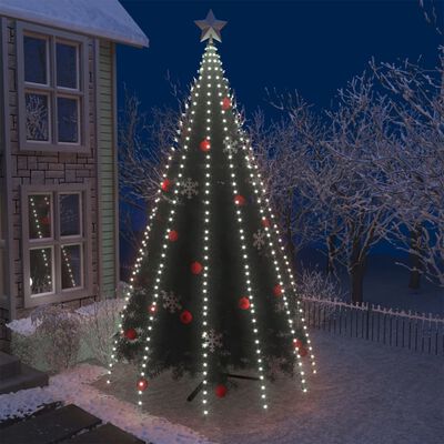 vidaXL Luces de árbol 500 LEDs interior y exterior blanco frío 500 cm