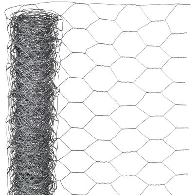 Nature Malla de alambre hexagonal acero galvanizado 1x10 m 40 mm