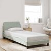 vidaXL Estructura de cama Dover terciopelo gris claro 90x200 cm
