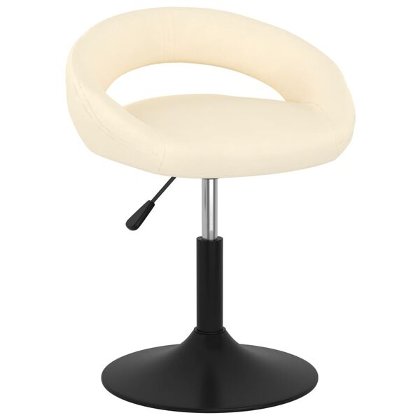 vidaXL Taburete de cocina de terciopelo crema