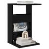 vidaXL Mesa lateral Roble Negro 40 x 35 x 60,5 cm Madera de ingenier&iacute;a