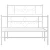 vidaXL Estructura cama sin colchón con estribo metal blanco 100x200 cm