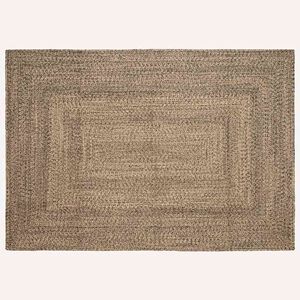 vidaXL Alfombra de &aacute;rea Natural y negro 160 x 230 cm yute