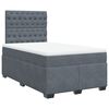 vidaXL Cama box spring con colch&oacute;n terciopelo gris oscuro 120x200 cm
