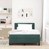 vidaXL Cama Box Spring LED Verde oscuro 120 x 200 cm Terciopelo