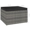 vidaXL Set de muebles de jard&iacute;n 3 pzas y cojines rat&aacute;n sint&eacute;tico gris