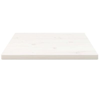 vidaXL Tablero de mesa cuadrado madera maciza pino blanco 50x50x2,5 cm