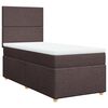 vidaXL Cama box spring con colch&oacute;n tela marr&oacute;n oscuro 80x200 cm