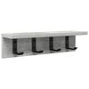 vidaXL Perchero de pared Montada en la pared Gris Concreto