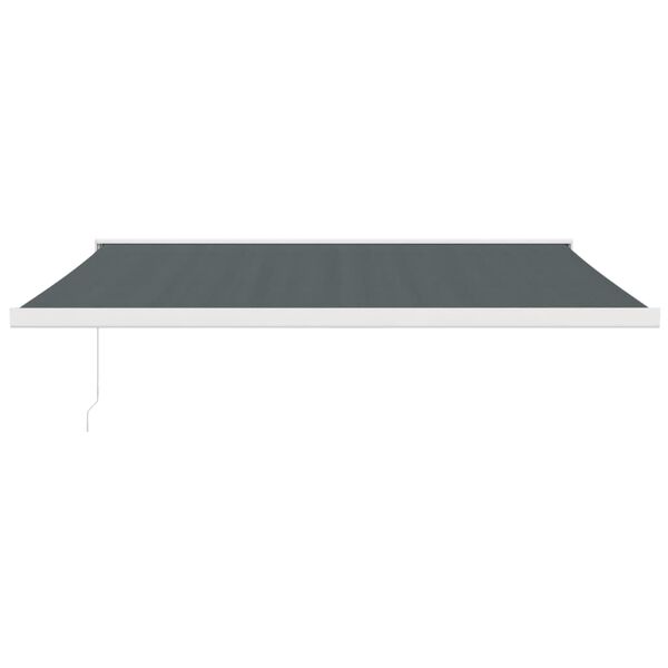 vidaXL Toldo retr&aacute;ctil aluminio y tela gris antracita 4x3 m